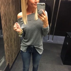 Boat neck tunic sweater